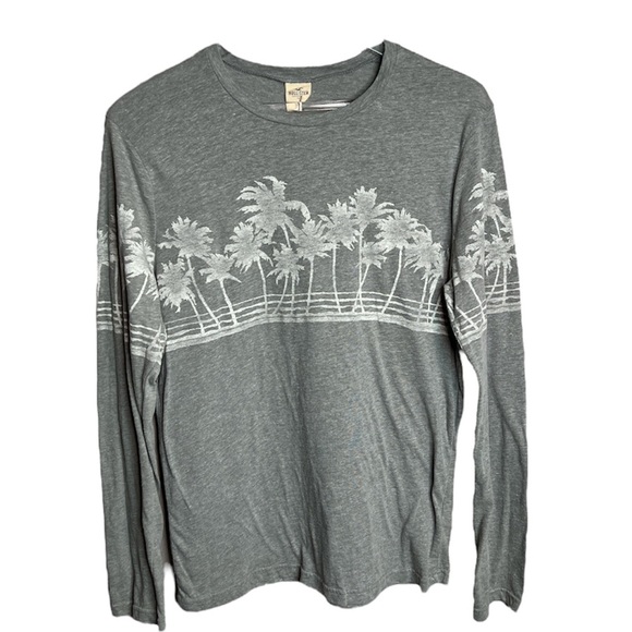Hollister Palm Tree Graphic Long Sleeve Men’s Top - Picture 1 of 6